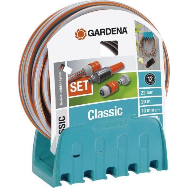 מתלה עם צינור 1/2" 20 מ' כולל אביזרים של Gardena